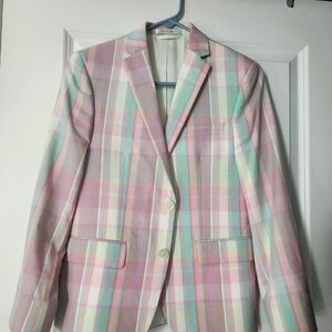 Pastel pink/green stripe Boys blazer